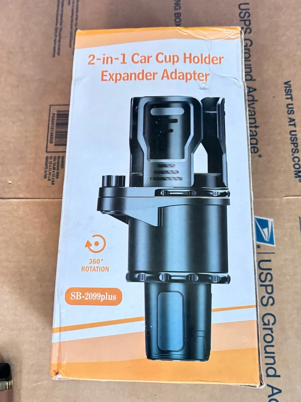 Universal 2-in-1 Car Cup Holder Expander Adapter - Black